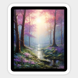 Enchanted Morning Glade Sticker